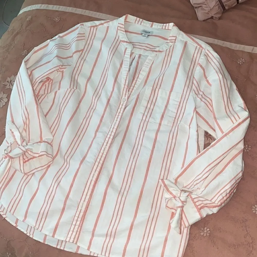 NWOT!J.Crew Striped Button Down Top!